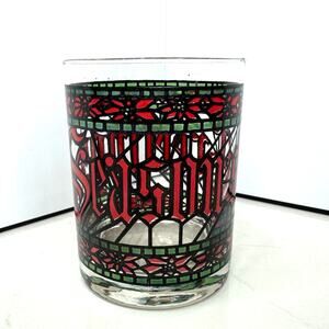 Signed Houze Glass Company Seasons Greetings Window Pane Rocks Blown Glass